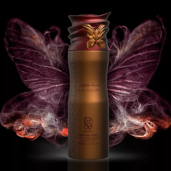 Musk Majnoon 200ml Body Spray by Nylaa (Pack of 12)